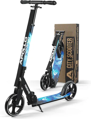 Miniatura 10 de APOLLO Patín plegable para adultos, adolescentes y niños a partir de 6 años con ruedas grandes (XXL), scooters plegables con opciones de rueda