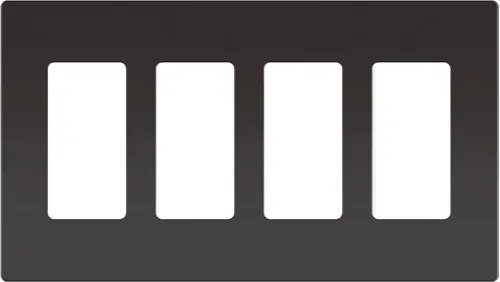 Miniatura 49 de ENERLITES Placas de pared decorativas sin tornillos, cubiertas de tomacorrientes seguras para niños, tamaño de 4 posiciones, 4.68" H x 8.30" L, Negro