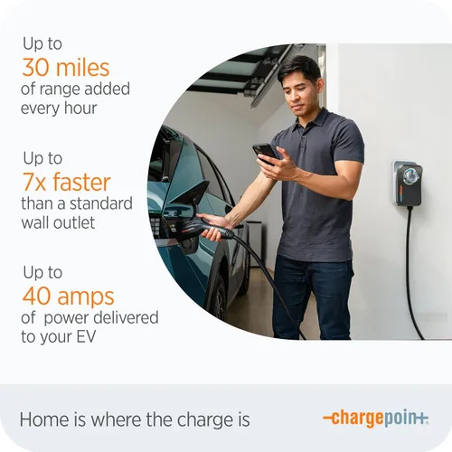 Miniatura 7 de ChargePoint HomeFlex J1772 - Cargador eléctrico de nivel 2 - Carga inteligente rápida de energía de batería en casa para vehículos eléctricos