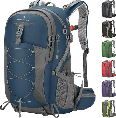 Miniatura 8 de Maelstrom Mochila de senderismo, mochila de camping, mochila de senderismo impermeable de 40 litros con cubierta para lluvia, mochila de viaje 40L
