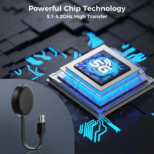 Miniatura 6 de Adaptador inalámbrico HDMI Display Dongle 1080P, adaptador de espejo de pantalla para iOS/Android/Windows/Mac a HDTV/Monitor/Proyector, Extensor