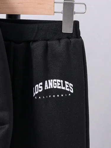 Miniatura 7 de Floerns Conjunto de sudadera con capucha y pantalones deportivos de dos piezas para niño