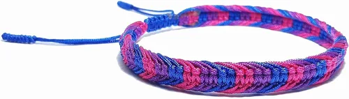 Miniatura 3 de LAMIBEE Pulsera tibetana con diseño de pansexualidad bisexual LGBT Proud Love Brazaletes de cuerda de amuleto y bohemio para mujeres y hombres