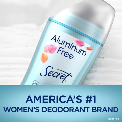 Miniatura 3 de Desodorante Secret sin aluminio para mujeres, protección contra olores de 48 horas, libre de parabenos, colorantes, talco y bicarbonato de sodio