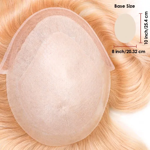 Miniatura 3 de Lordhair Tupé frontal de encaje francés para hombres 0.004 in inyectado piezas de pelo de piel fina unidas con sistema de cabello de encaje