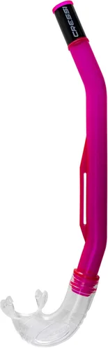 Cressi Buceo Minimalista Fijo Keeper Snorkel - Fácil y Cómodo de Usar - Isla: Diseñado en Italia Rosa translúcido/transparente/negro