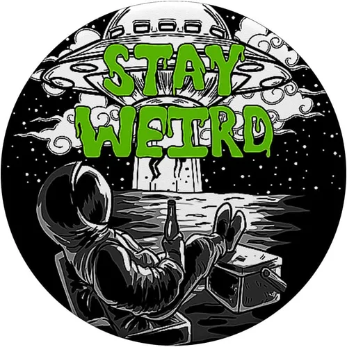 Miniatura 3 de Stay Weird Astronauta OVNI Galaxy Extraterrestre Space Lover PopSockets intercambiables PopGrip