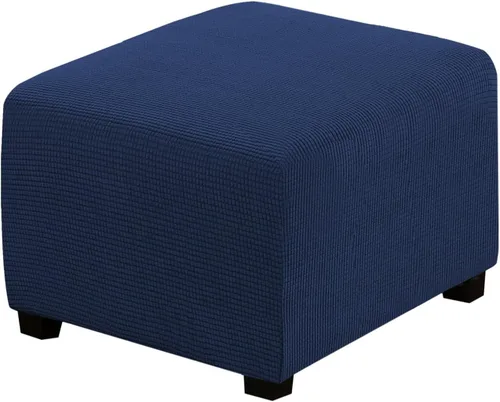 Miniatura 50 de H.VERSAILTEX Funda otomana rectangular de 29 a 34 pies para reposapiés, fundas protectoras para reposapiés, con tela jacquard elástica, gruesa