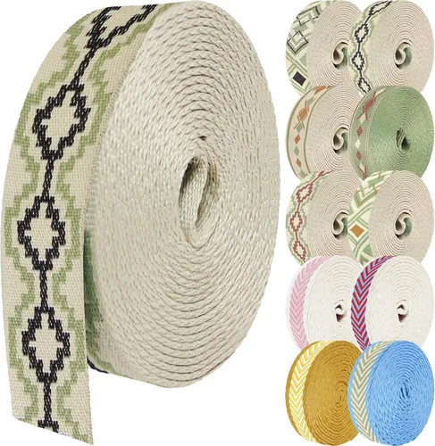 Miniatura 43 de 1.5 pulgadas Correa de nailon con patrón, correas de cinturón de nailon, correas para bolso, correas para mochila, cinturón de nailon