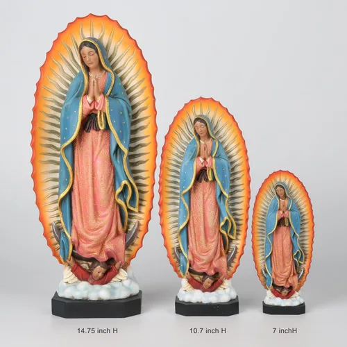 Miniatura 7 de Estatua católica BC de Nuestra Señora de Guadalupe, figura de la Virgen De Guadalupe, regalo religioso de la Santa Madre María para mamá, decoración