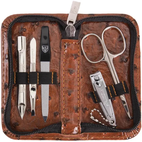 Miniatura 9 de 3 Swords Germany - Juego de 5 piezas de manicura y pedicura de calidad de marca con estuche de cuero sintético camuflaje - Hecho en Alemania