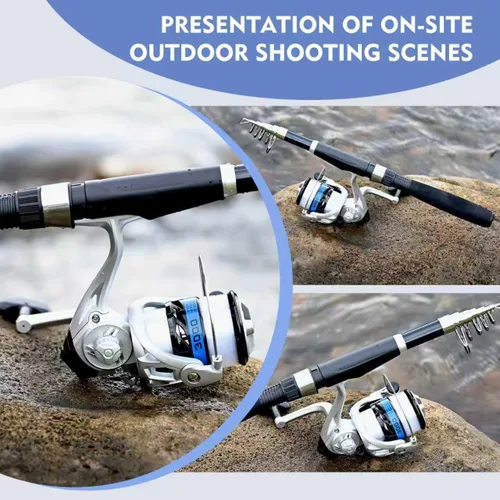 Miniatura 4 de Telescopic Fishing Rod and Reel Combo Set, 2PCS Collapsible Fishing Poles, Fishing Kit with Spinning Reel Fishing Pliers and Lip Gripper, Travel