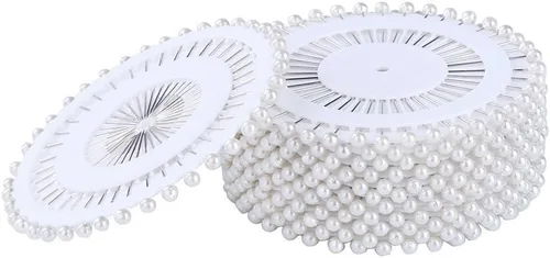 DECORA 480 Piezas Alfileres Rectos Redondos Plateados con Cabeza de Perla para Manualidades y Decoración de Proyectos de Costura. Ct023m3p1us1