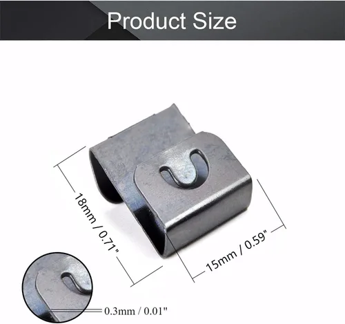 Miniatura 2 de MroMax Ganchos para colgar marcos de fotos, 0.012 in de grosor de metal en forma de S, clips para colgar fotos, 50 unidades 50 PZAS