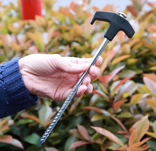 Miniatura 7 de Cheardia Paquete de 20 estacas resistentes para tienda de campaña de 8 pulgadas, estacas para tienda de campaña, estacas de suelo no óxido