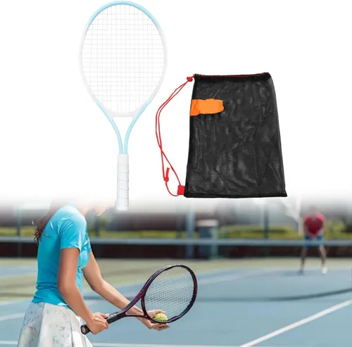 Miniatura 4 de Colaxi Raqueta de tenis para niños, 21 pulgadas, marco de aleación de hierro, agarre antideslizante, equipo de tenis para parque recreativo patio