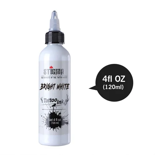 Miniatura 2 de STIGMA Tinta de tatuaje 4oz 4.1 fl oz blanco brillante USA pigmento estándar artes del cuerpo tatuaje pigmento TI952-4OZ-W