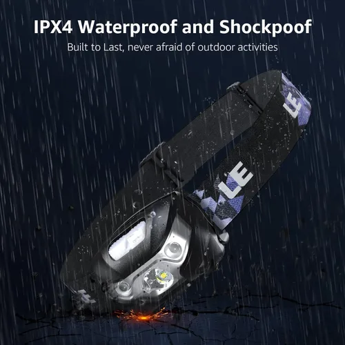 Miniatura 6 de Linterna frontal LED recargable, súper brillante con 5 modos, 45° de inclinación cómoda linterna frontal para adultos y niños, IPX4 impermeable