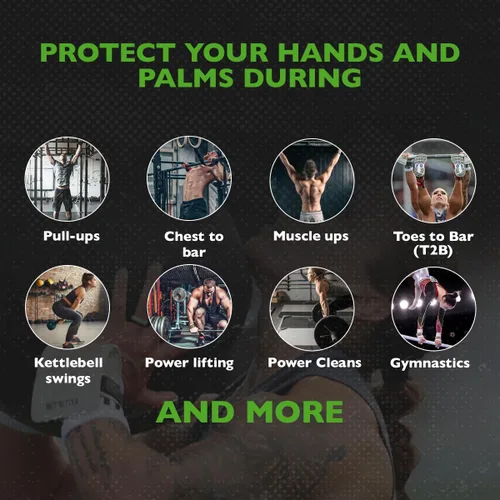 Miniatura 4 de Bear KompleX No Hole Pinnacle Hand Grips for Workouts, Pull-ups, Weightlifting, WOD Gymnastics, Crosstraining Palm Grips with Wrist Wraps, Hand