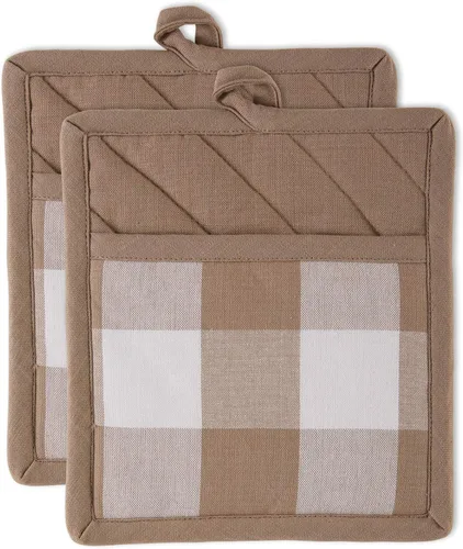Miniatura 33 de DII Buffalo Check Kitchen Collection, juego de cocina clásico de granja, agarradera, blanco y negro, 2 piezas