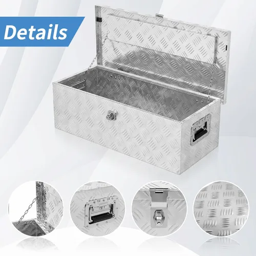 Miniatura 5 de Caja de herramientas de aluminio para camión de 30 pulgadas, cajas de herramientas para camioneta, caja de herramientas para caravana, ATV