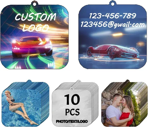 Miniatura 8 de Ambientadores de aire personalizados con logotipo personalizado para automóvil, a granel, ambientadores personalizados de doble cara con logotipo