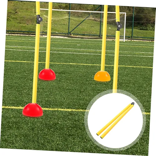 Miniatura 8 de BESPORTBLE 1 juego de bastones de agilidad de entrenamiento de fútbol, equipo de entrenamiento de fútbol para atletismo, regates y coordinación