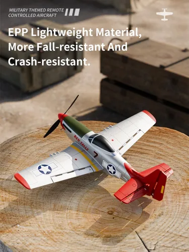 Miniatura 8 de Avión RC P51 de 4 canales con control remoto Aileron/Aerobatic/3Level FC/Gyro estabilizador fácil control para niños adultos principiantes Mejor