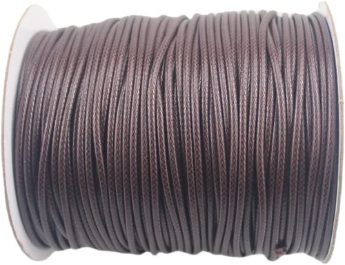 Miniatura 42 de Cordón de poliéster encerado para hacer joyas, cuerda encerada con carrete para hilo de bricolaje (rojo, 0.020 in (150 yardas))