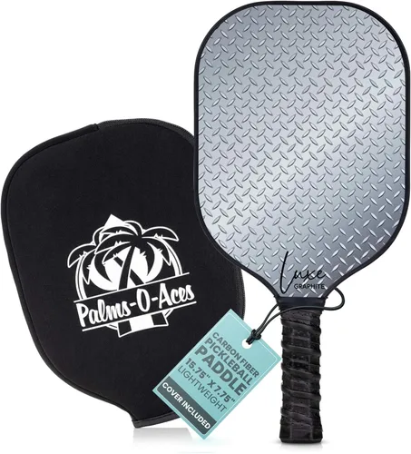 Miniatura 18 de Palms-O-Aces Carbon Fiber Pickleball Paddle – USAPA Approved 16mm T700 Graphite Paddle with Textured Spin Surface Lightweight Carbon Fiber Palmas