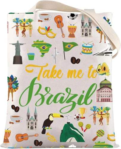 Miniatura 8 de LEVLO Brasil Cultura Viaje Cosméticos Bolsa Brasil Copa Mundial Recuerdo Regalo Llévame a Brasil Cremallera Bolsa Bolsa Para Viajero, Llévame a
