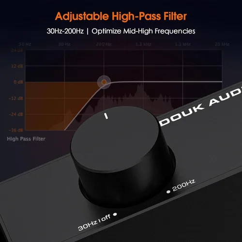 Miniatura 3 de Douk Audio A5 Amplificador Estéreo de 2 Canales TPA3255, 300 Vatios x2 Mini amplificador de audio de alta fidelidad Clase D para sistema de cine