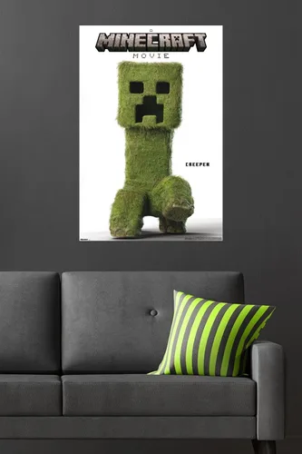 Miniatura 4 de A Minecraft Movie - Póster de pared de la serie Creeper, 34 pulgadas de largo x 22.4 pulgadas de ancho, versión sin marco