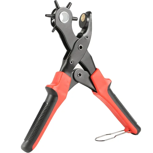 Miniatura 7 de Perforadora de agujero para cinturón, herramienta de punzonado de cuero resistente, perforadora ajustable para cinturones