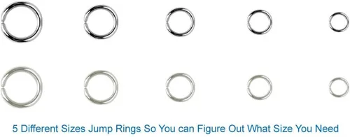 Miniatura 3 de Anezus Anillos de salto para suministros de fabricación de joyas con alicates de anillo de salto (1200 piezas de plata mate y plata brillante)