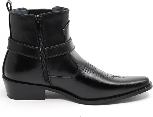 Miniatura 3 de Diego-02 - Botas vaqueras para hombre con correa de cinturón