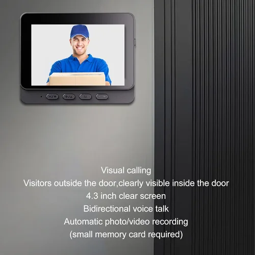 Miniatura 2 de Cámara de timbre, 8MP 1080P 170° Cámara de seguridad gran angular con micrófono videollamada, 2 vías de conversación nocturna timbre de video