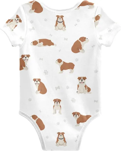 Miniatura 2 de vvfelixl Bodies para bebé niña negro Pug blanco manga corta algodón ropa de bebé para niñas 0-24 meses