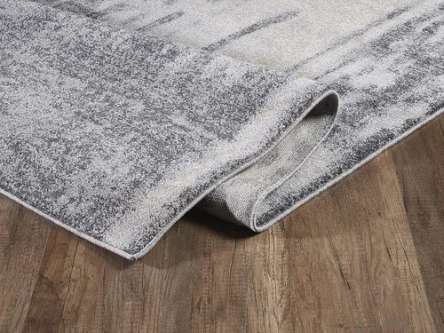 Miniatura 6 de Abani Alfombra tradicional gris y beige con patrón de goteo de 5 pies 3 pulgadas x 7 pies 6 pulgadas, colección de cuarzo, alfombra decorativa