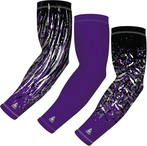 Miniatura 14 de B-Driven Sports Mangas de compresión Mangas de brazo UV para hombres, mujeres y jóvenes Protección solar deportiva 3 unidades Blanco