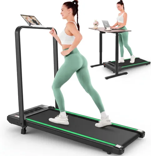 Miniatura 18 de FUNMILY Cinta de Correr Plegable con Almohadilla de Caminata Mejorada con Inclinación del 12%/15% y Barra de Manejo, Cintas de Correr Compactas