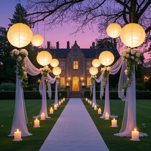 Miniatura 4 de LIHAO Faroles de papel blanco de 10 pulgadas con luces, linternas chinas decorativas para decoración de fiestas, bodas, aniversarios, cumpleaños