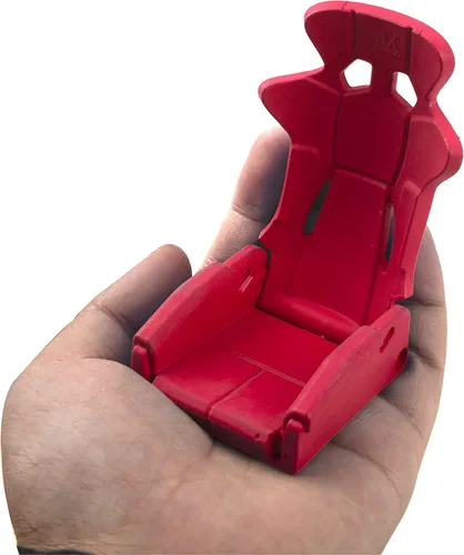 Miniatura 7 de 2 piezas Vgoohobby de plástico RC juguete asiento de coche simulación RC silla oruga accesorios compatibles con Traxxas TRX-4 Axial SCX10 90046 Rojo