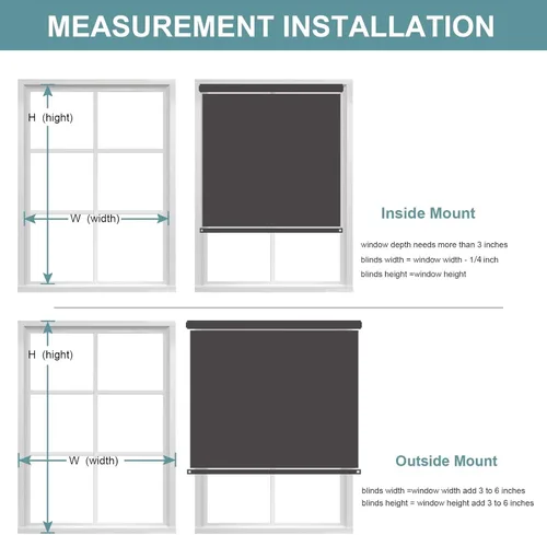Miniatura 5 de MYshade Free-Stop - Persianas enrollables sin cordones para ventanas, persianas y cortinas para oscurecer la habitación, mismas cortinas de tela a