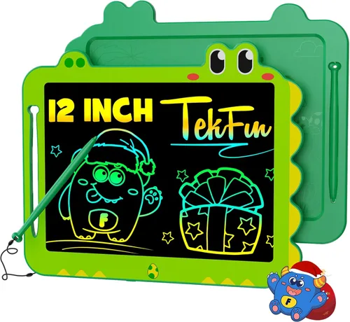 Miniatura 11 de TEKFUN Tableta de escritura LCD para niños, tablero de garabatos, juguetes de dinosaurio, juguetes esenciales de viaje para niños y niñas de 3, 4