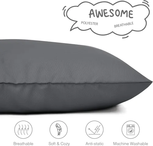 Miniatura 7 de EXQ Home Juego de 2 fundas de almohada de viaje con cremallera de 13 x 18 pulgadas, fundas de almohada pequeñas para almohadas de bebé de 12 x 16