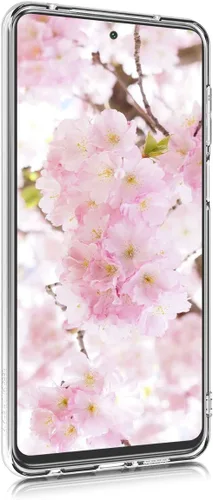 Miniatura 2 de kwmobile Funda transparente compatible con Xiaomi Redmi Note 9S / 9 Pro / 9 Pro Max - Funda de teléfono de TPU suave - Flores de cerezo rosa/marrón