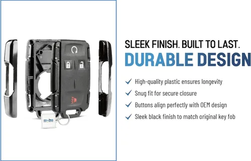 Miniatura 3 de Funda de reemplazo para llavero SKS para Chevrolet Chevy Silverado Suburban Tahoe GMC Sierra Yukon 2014 2015 2016 2017 2018 2019, carcasa de llave