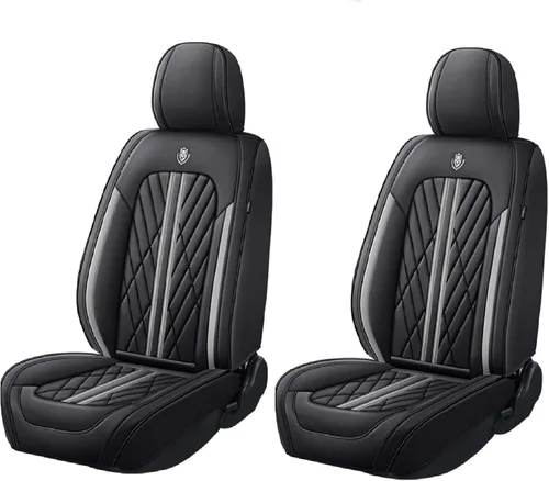 Miniatura 22 de Juego de fundas de asiento de automóvil de cuero nappa impermeables y transpirables de ajuste universal, cojín protector para vehículo automotriz
