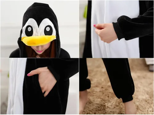 Miniatura 5 de Adrinfly - Disfraz de pingüino unisex para adulto de una sola pieza